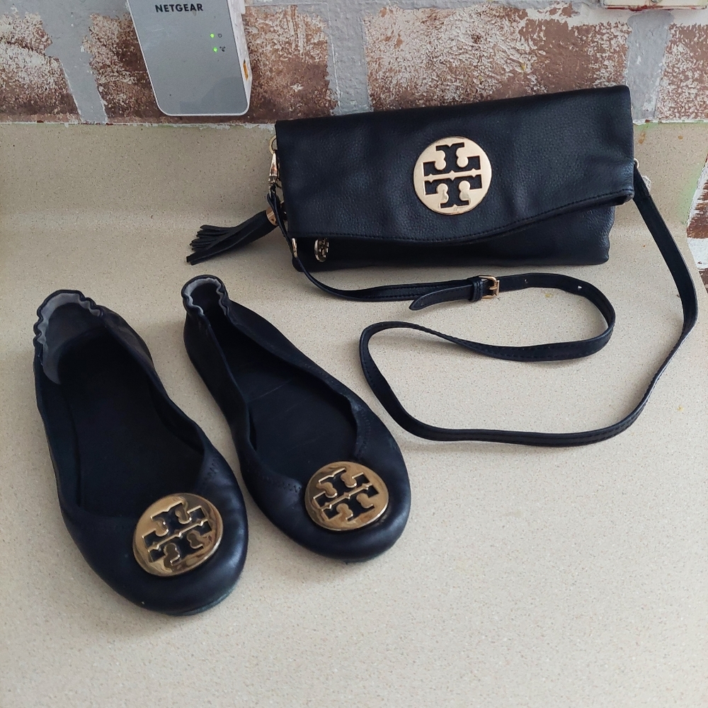 Tory Burch set - flats and crossbody purse